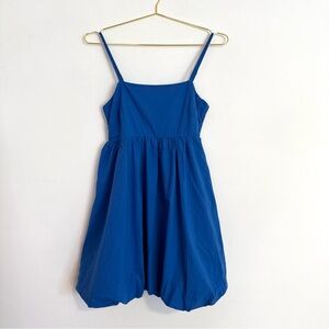 Le Lis Royal Blue Sleeveless Smocked Mini Babydoll Bubble Dress Women’s Small
